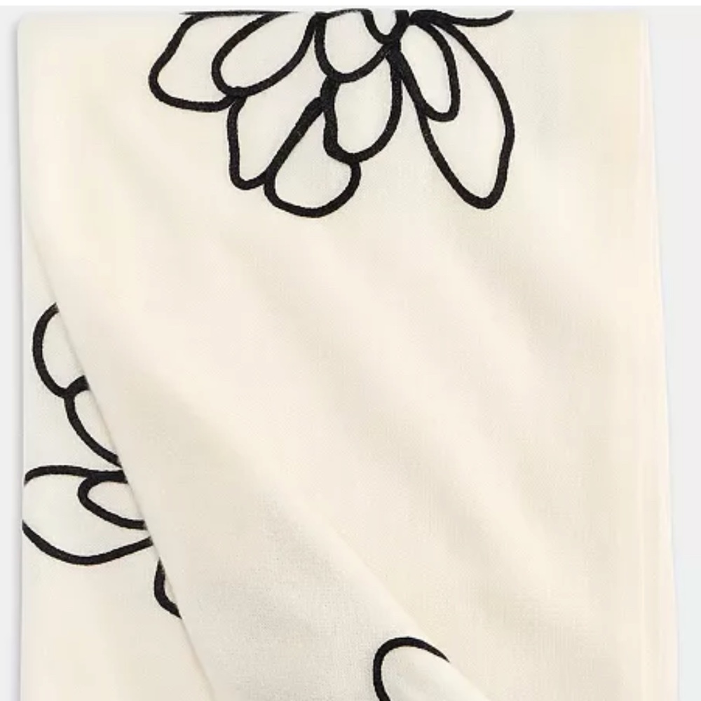 NWT! Charter Club Women's 100% Cashmere Embroidered Floral Oversized Scarf/Wrap - Picture 5 of 5